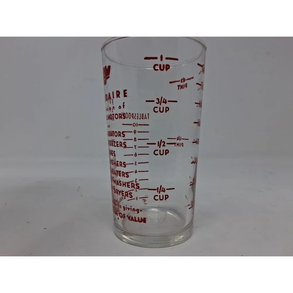 Vintage Frigidaire 50'S Promotional Measuring Cup Ounces Pint Tablespoons